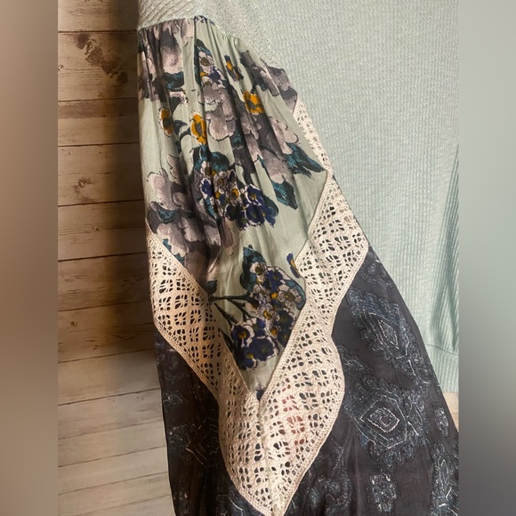 Free People mint combo color boho top PTP 28” - Picture 5 of 9